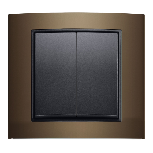 Рамка горизонтальна 1-м Berker B.3 коричнева / антрацит