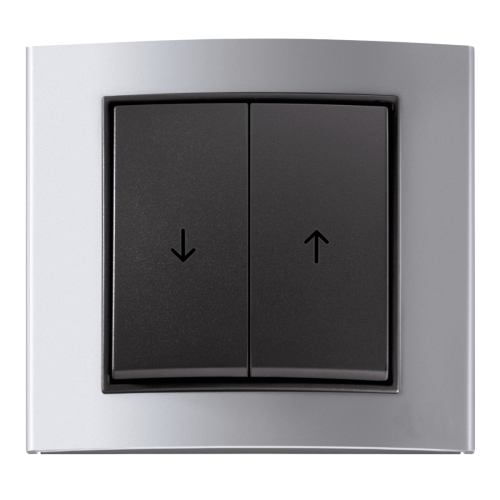 Рамка горизонтальна 1-м Berker B.3 алюміній / антрацит