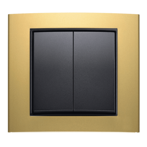 Рамка горизонтальна 1-м Berker B.3 золото / антрацит