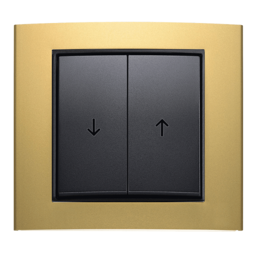 Рамка горизонтальна 1-м Berker B.3 золото / антрацит