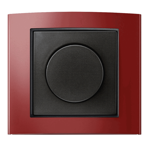 Рамка горизонтальна 1-м Berker B.3 червона / антрацит