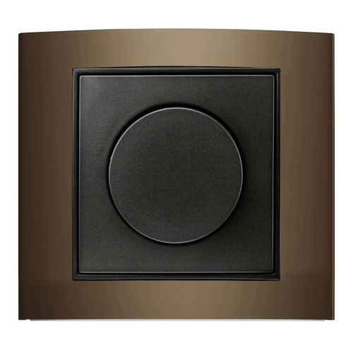 Рамка горизонтальна 1-м Berker B.3 коричнева / антрацит