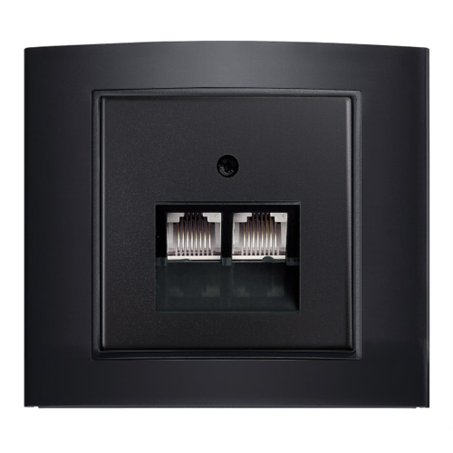 Рамка горизонтальна 1-м Berker B.3 чорна / антрацит