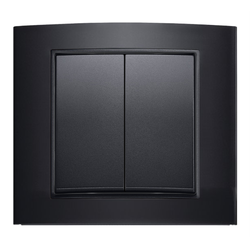 Рамка горизонтальна 1-м Berker B.3 чорна / антрацит