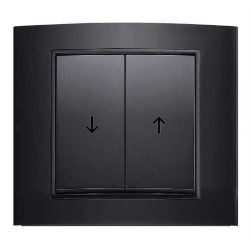 Рамка горизонтальна 1-м Berker B.3 чорна / антрацит