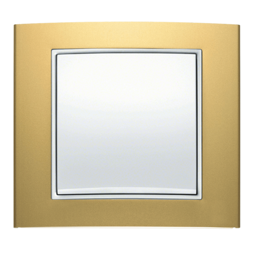 Рамка горизонтальна 1-м Berker B.3 золото / полярна білизна