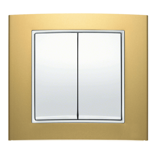 Рамка горизонтальна 1-м Berker B.3 золото / полярна білизна