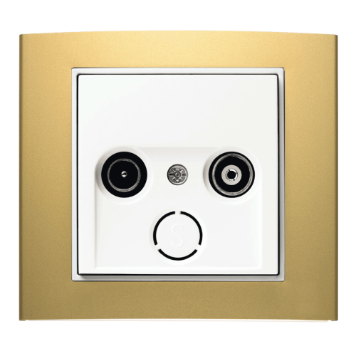 Рамка горизонтальна 1-м Berker B.3 золото / полярна білизна