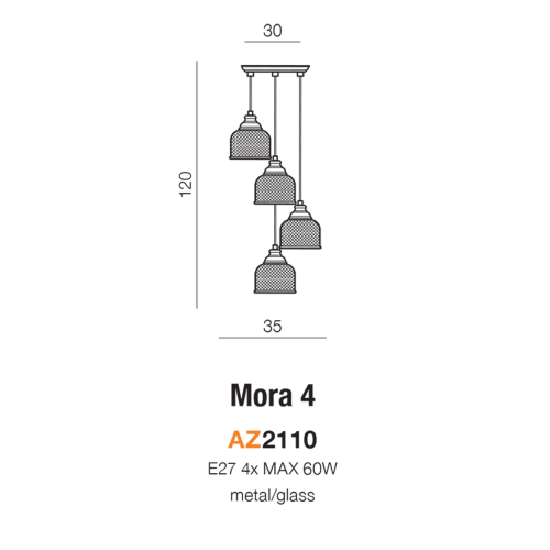 Світильник підвісний AZ 2110 Mora 4