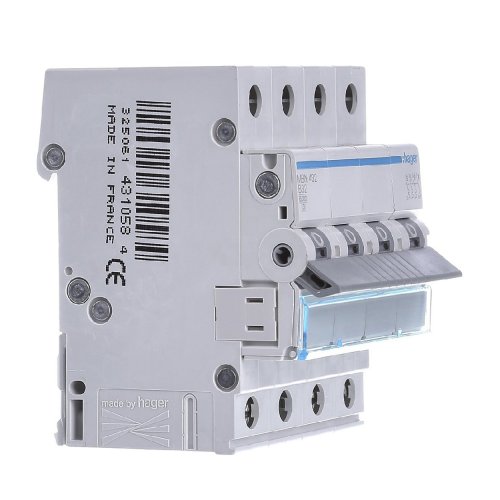 Автоматичний вимикач 4P 10А, C, 6kA,  MCN410 Hager