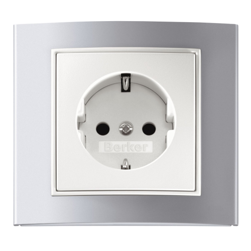 Рамка горизонтальна 1-м Berker B.3 алюміній / полярна білизна