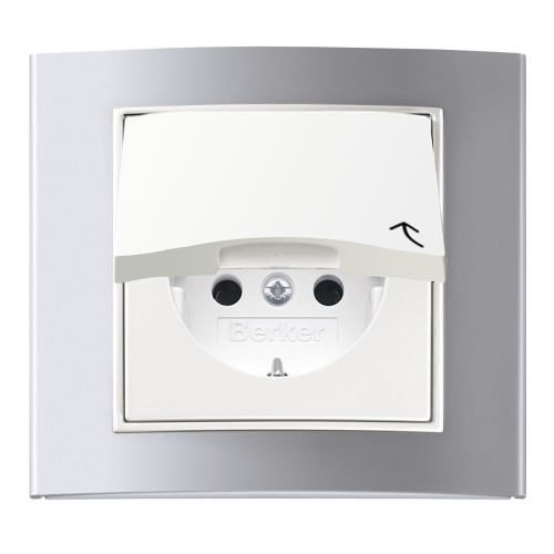 Рамка горизонтальна 1-м Berker B.3 алюміній / полярна білизна