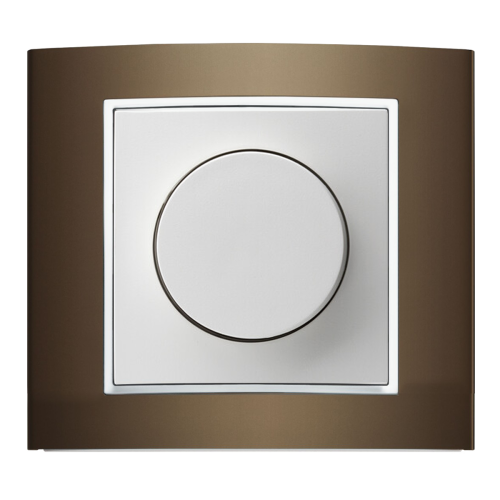 Рамка горизонтальна 1-м Berker B.3 коричнева / полярна білизна