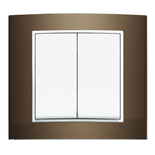 Рамка горизонтальна 1-м Berker B.3 коричнева / полярна білизна