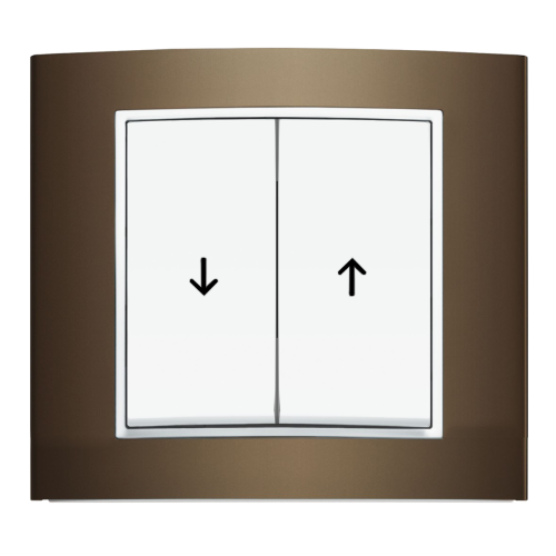 Рамка горизонтальна 1-м Berker B.3 коричнева / полярна білизна