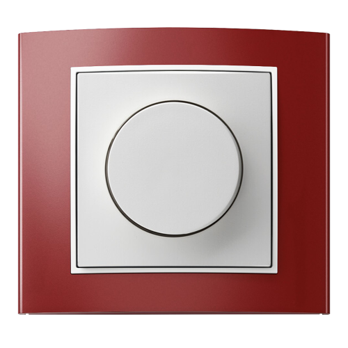 Рамка горизонтальна 1-м Berker B.3 червона / полярна білизна