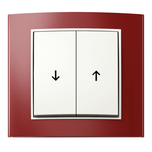 Рамка горизонтальна 1-м Berker B.3 червона / полярна білизна