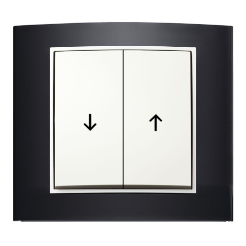 Рамка горизонтальна 1-м Berker B.3 чорна / полярна білизна