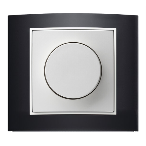 Рамка горизонтальна 1-м Berker B.3 чорна / полярна білизна